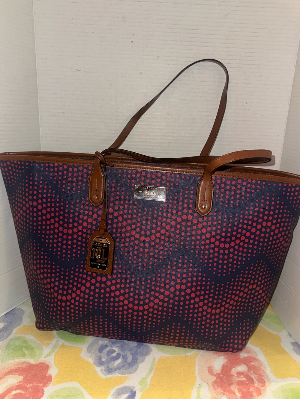 RESERVED Ralph Lauren tote red marine purse tote